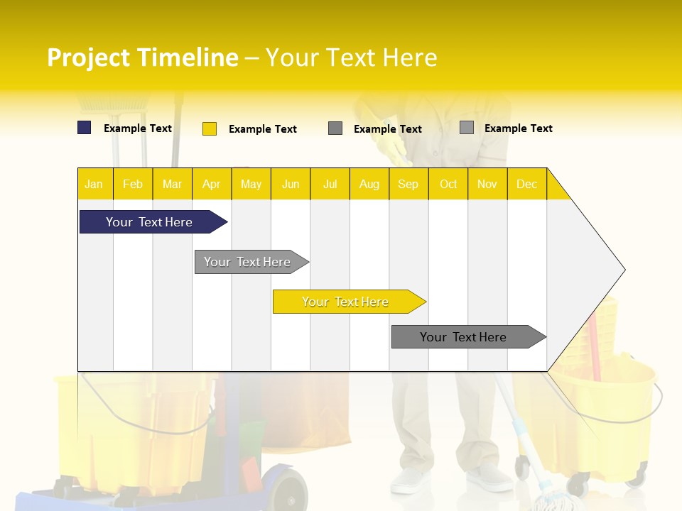 Miss Cheerful Apron PowerPoint Template