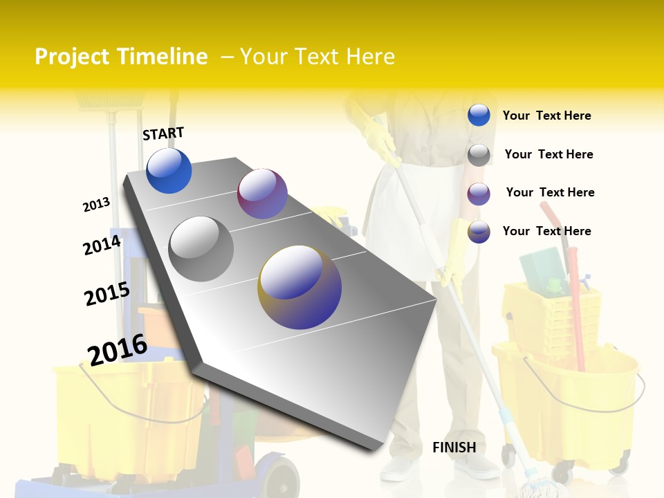 Miss Cheerful Apron PowerPoint Template