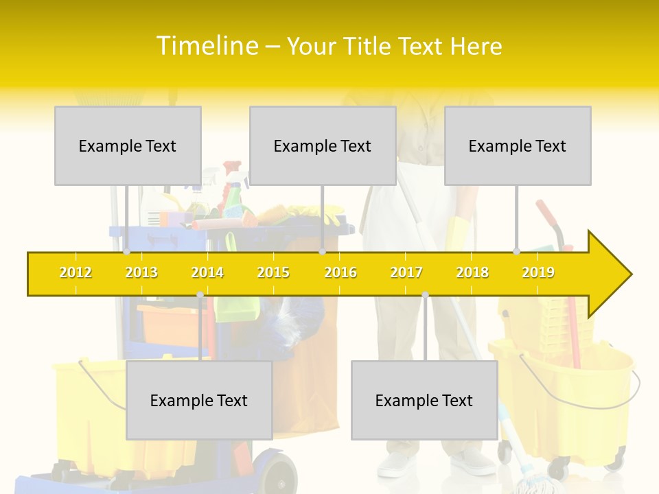 Miss Cheerful Apron PowerPoint Template