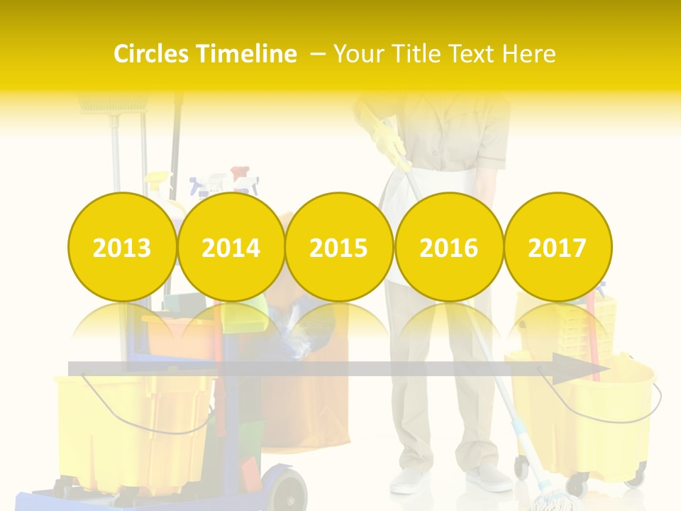 Miss Cheerful Apron PowerPoint Template