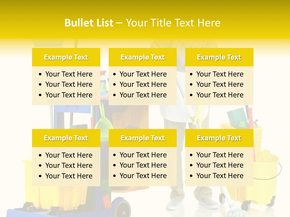 Miss Cheerful Apron PowerPoint Template