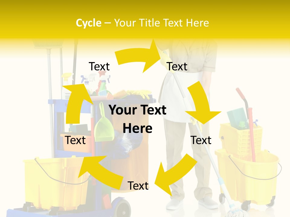 Miss Cheerful Apron PowerPoint Template