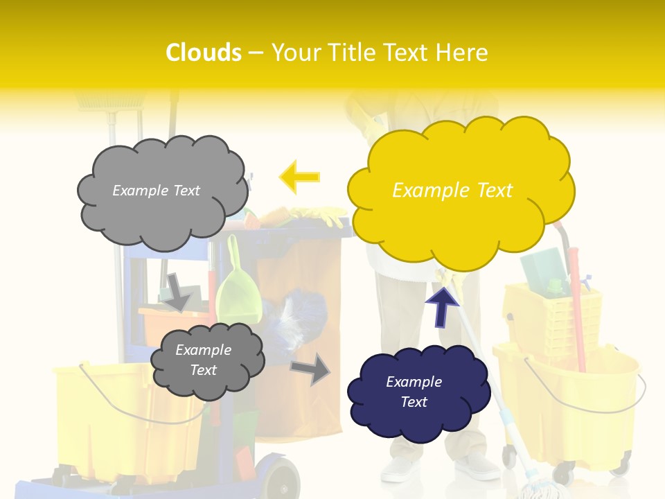Miss Cheerful Apron PowerPoint Template