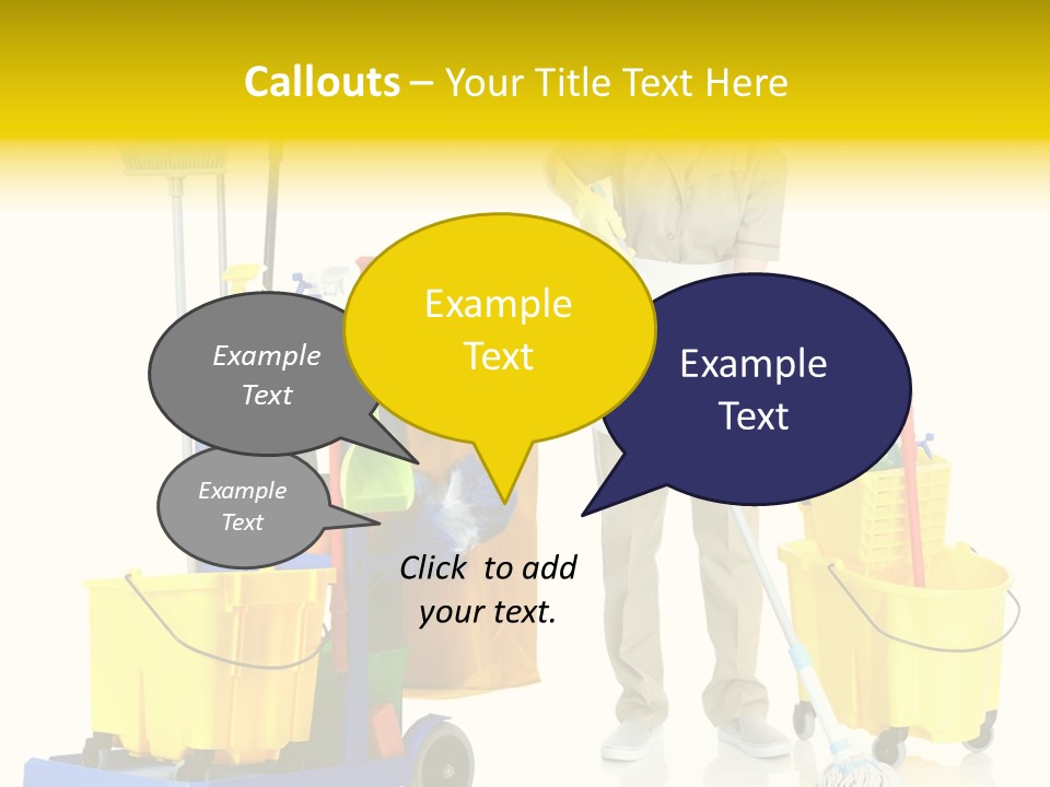 Miss Cheerful Apron PowerPoint Template