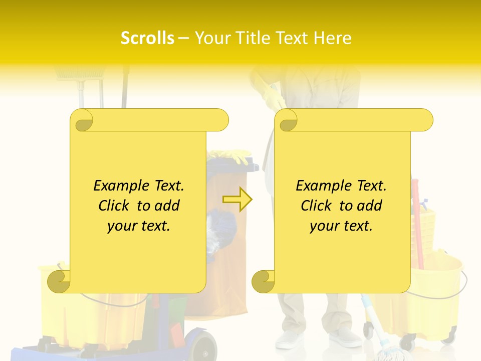 Miss Cheerful Apron PowerPoint Template
