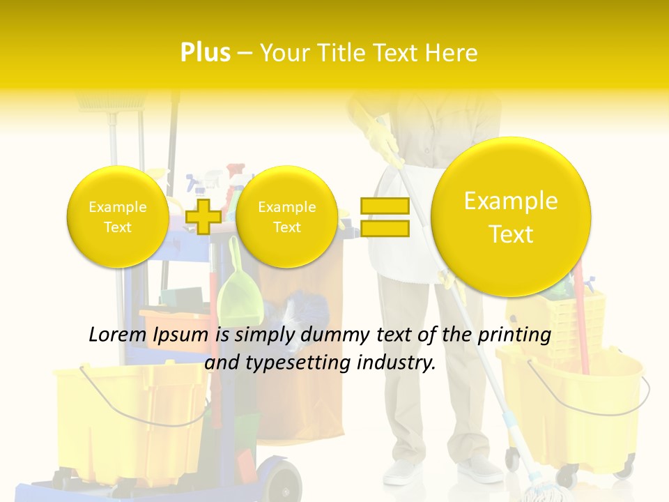 Miss Cheerful Apron PowerPoint Template