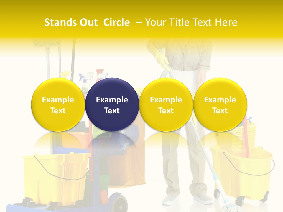 Miss Cheerful Apron PowerPoint Template