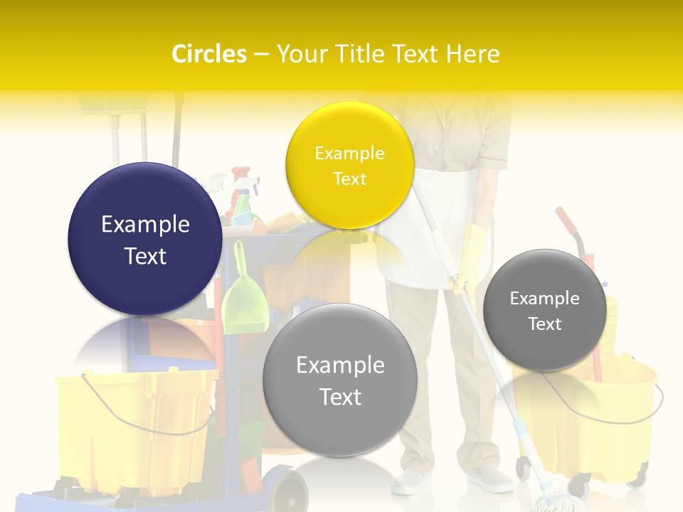 Miss Cheerful Apron PowerPoint Template