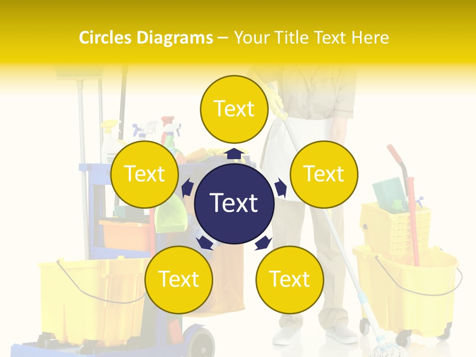 Miss Cheerful Apron PowerPoint Template