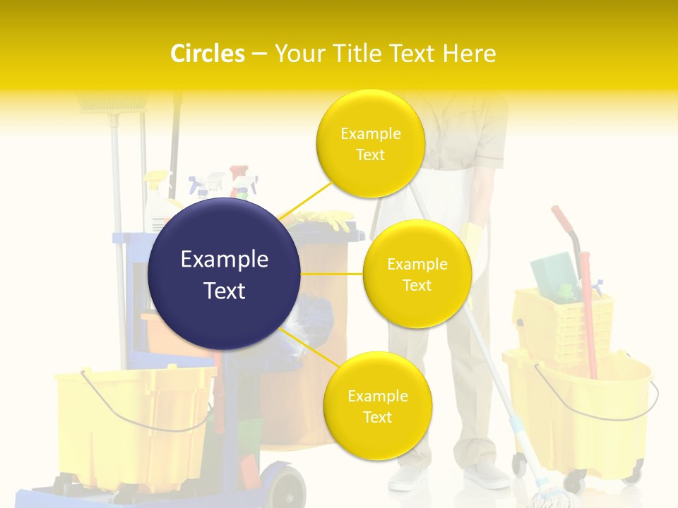 Miss Cheerful Apron PowerPoint Template