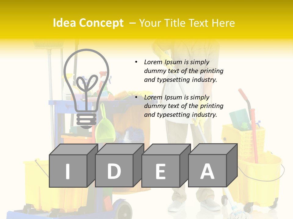 Miss Cheerful Apron PowerPoint Template