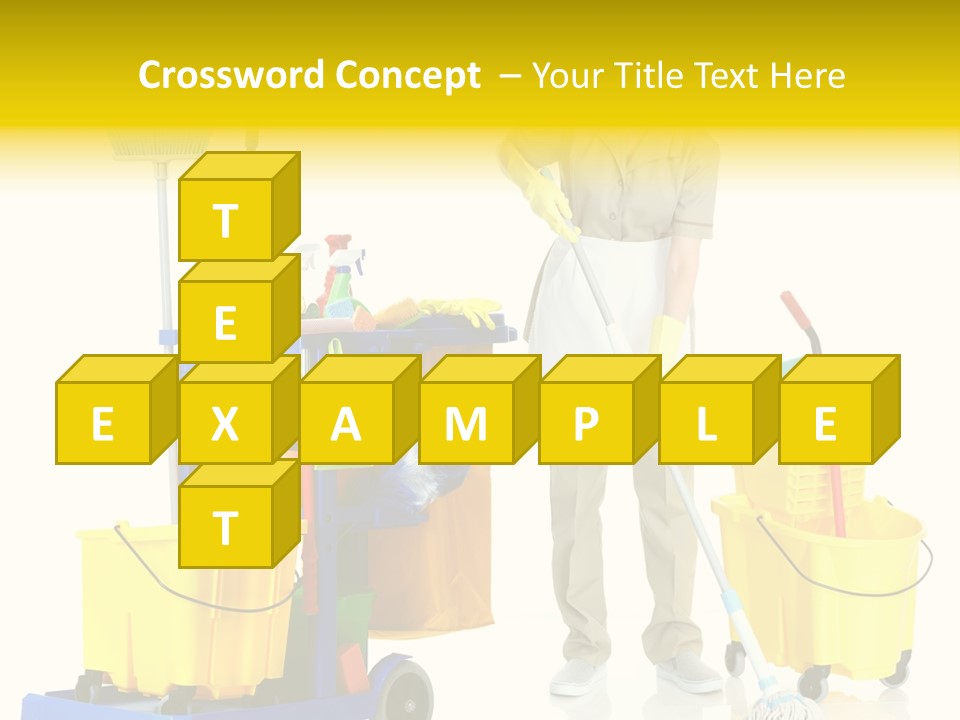 Miss Cheerful Apron PowerPoint Template