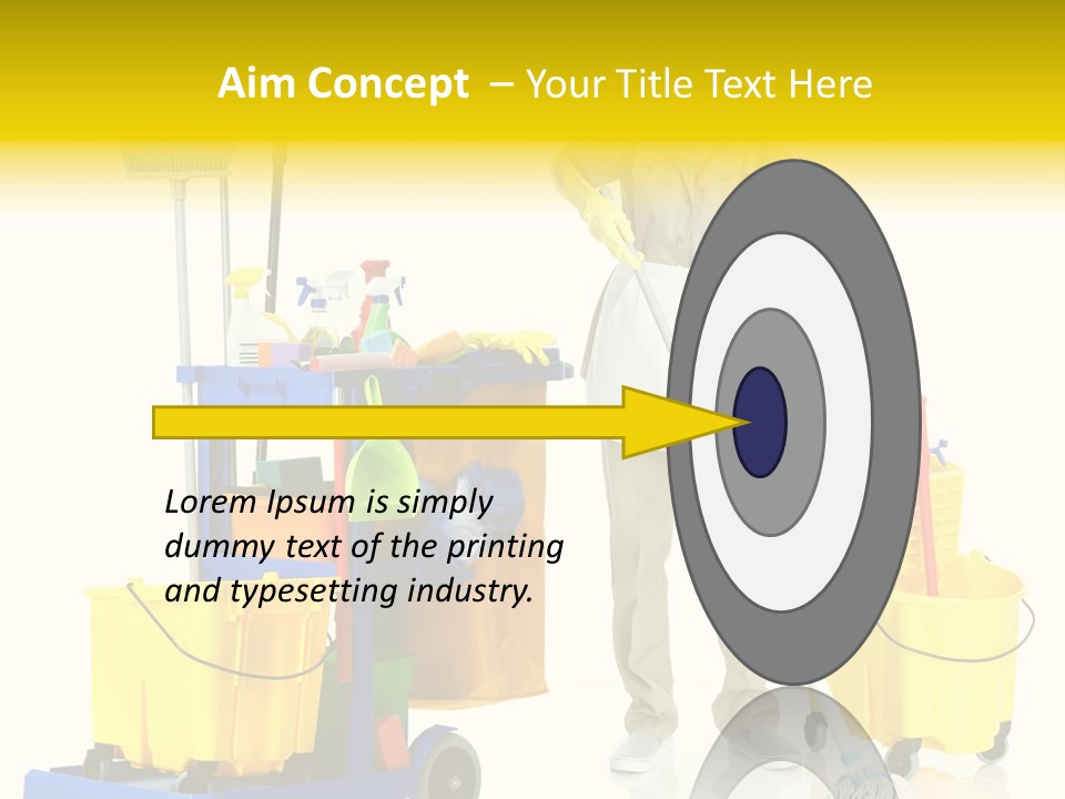 Miss Cheerful Apron PowerPoint Template