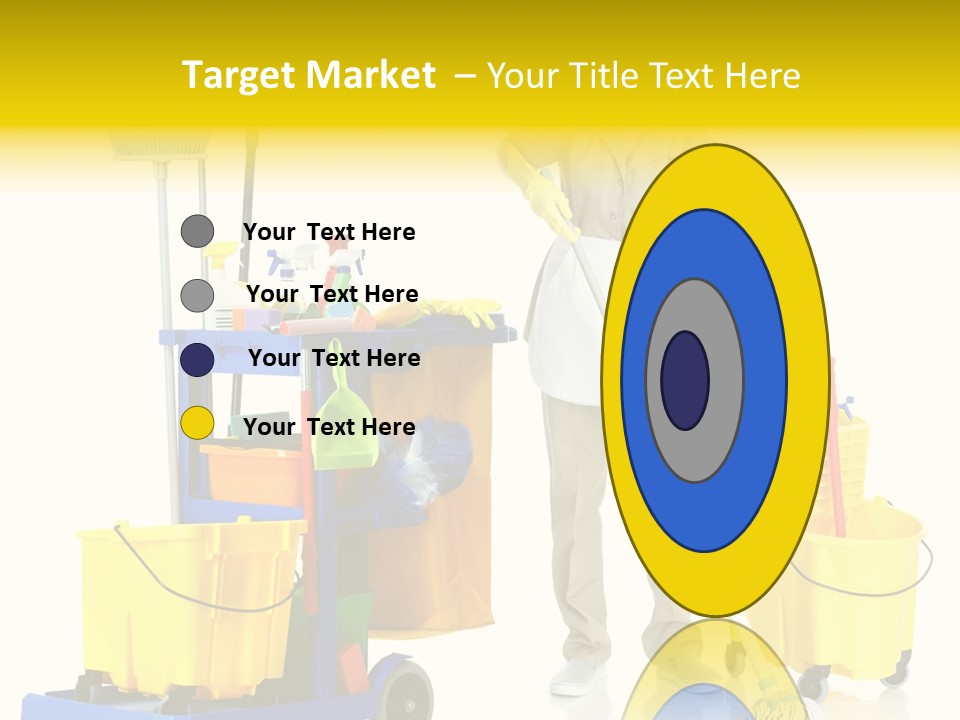 Miss Cheerful Apron PowerPoint Template