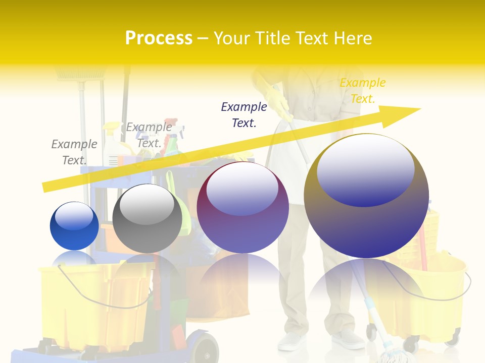 Miss Cheerful Apron PowerPoint Template