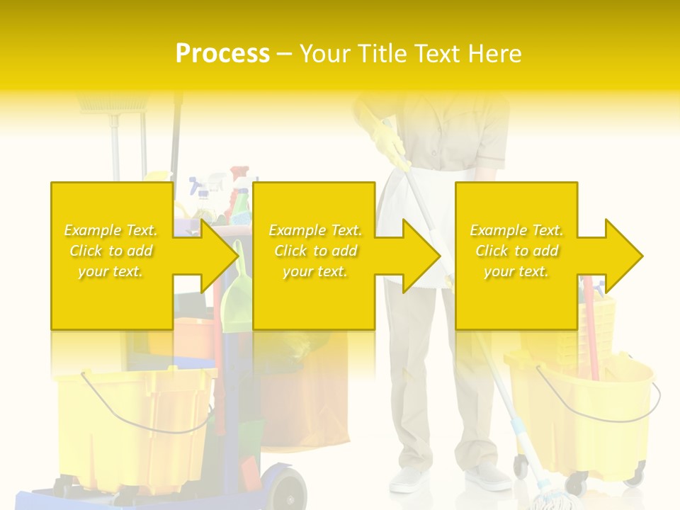 Miss Cheerful Apron PowerPoint Template