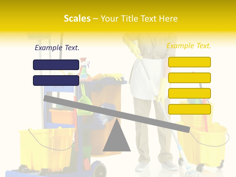 Miss Cheerful Apron PowerPoint Template