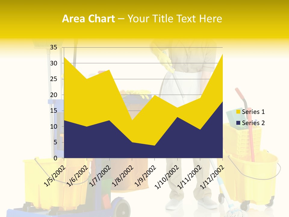 Miss Cheerful Apron PowerPoint Template
