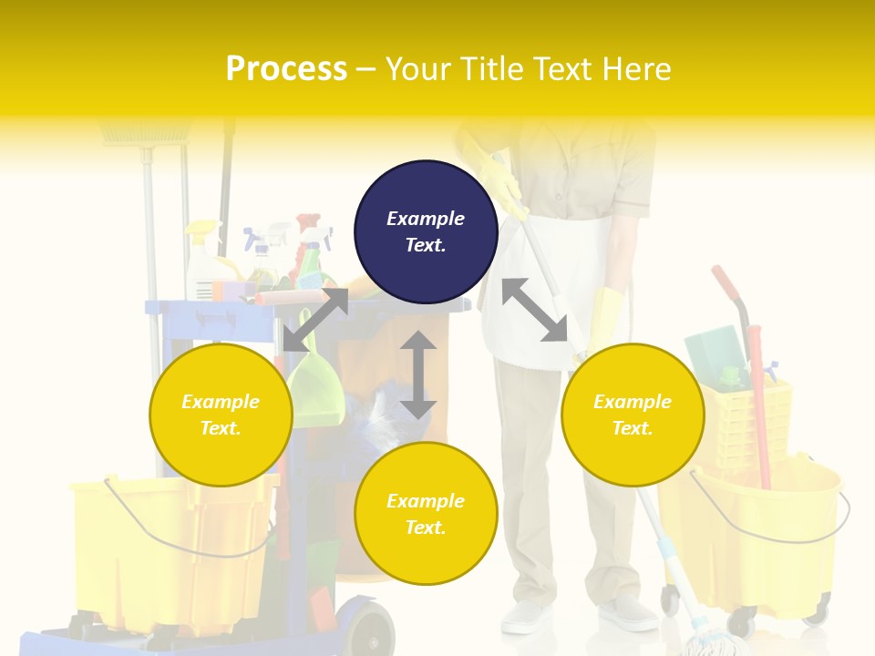 Miss Cheerful Apron PowerPoint Template