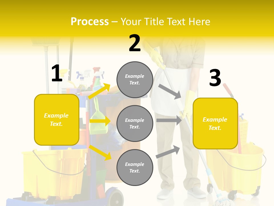 Miss Cheerful Apron PowerPoint Template