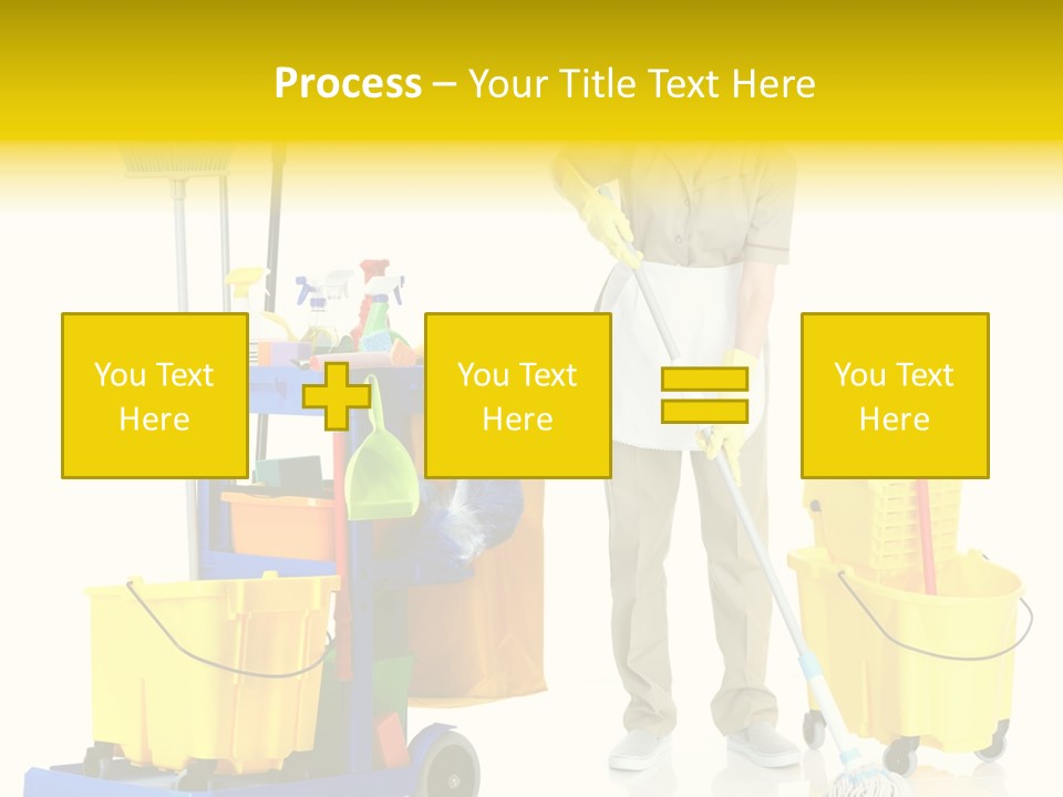 Miss Cheerful Apron PowerPoint Template