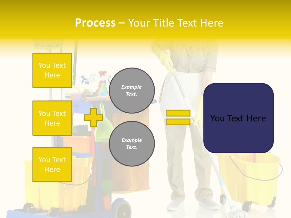 Miss Cheerful Apron PowerPoint Template