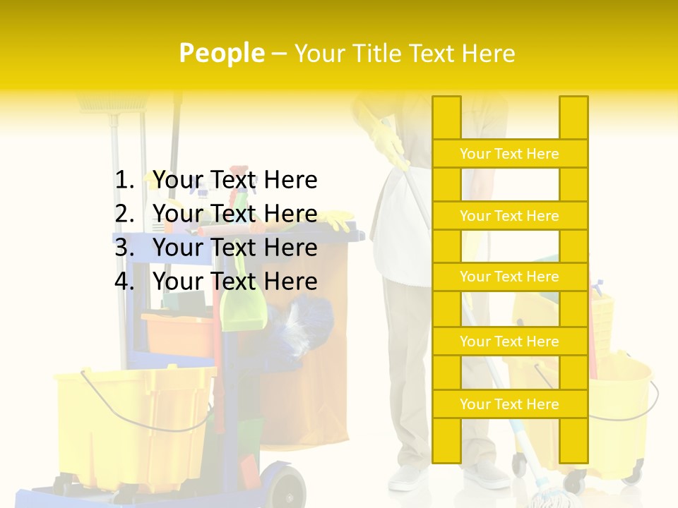 Miss Cheerful Apron PowerPoint Template