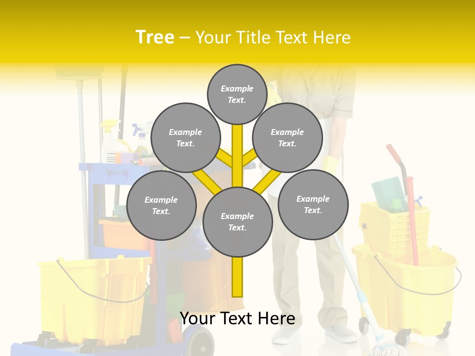 Miss Cheerful Apron PowerPoint Template