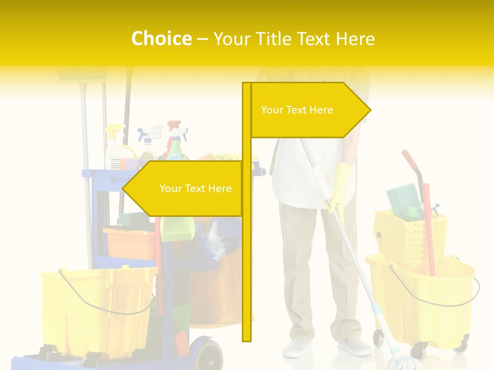 Miss Cheerful Apron PowerPoint Template