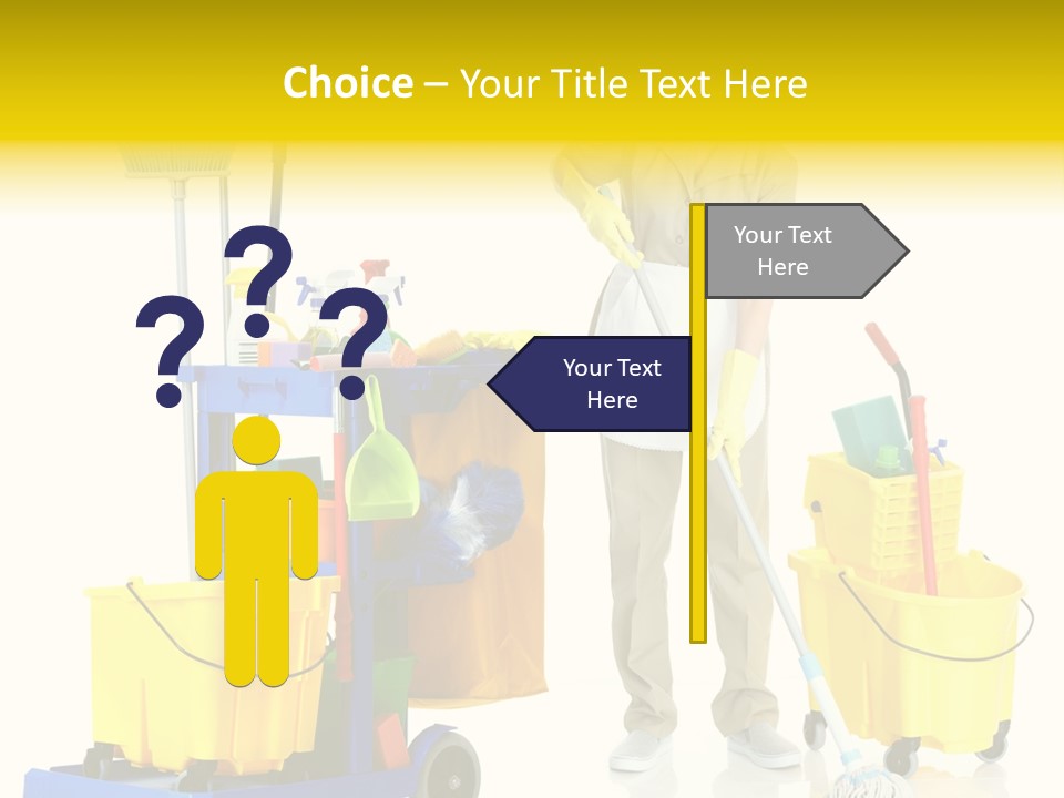 Miss Cheerful Apron PowerPoint Template