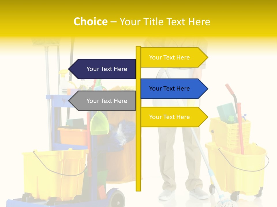 Miss Cheerful Apron PowerPoint Template