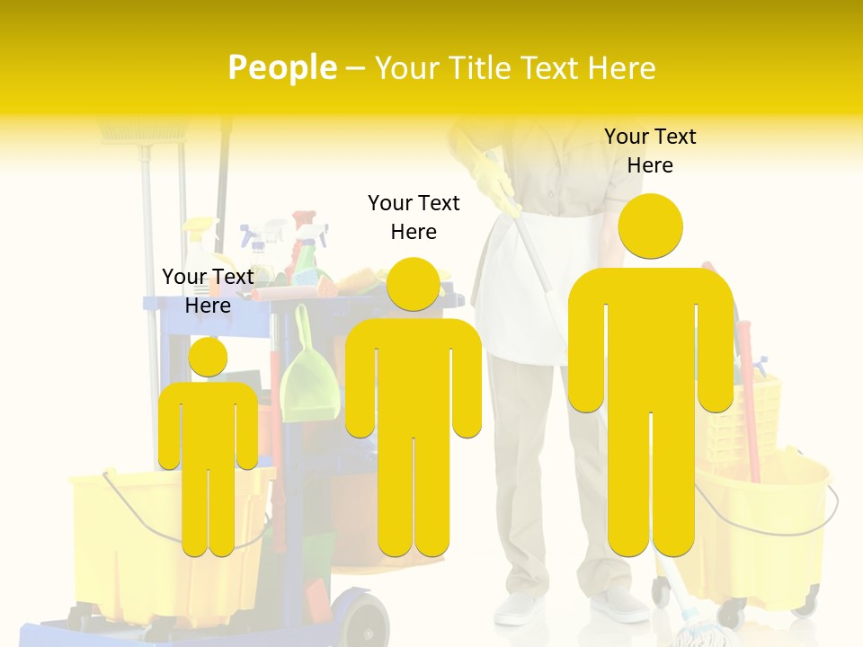 Miss Cheerful Apron PowerPoint Template