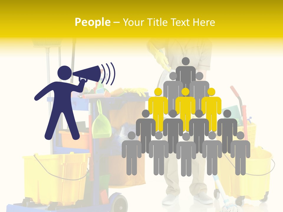 Miss Cheerful Apron PowerPoint Template