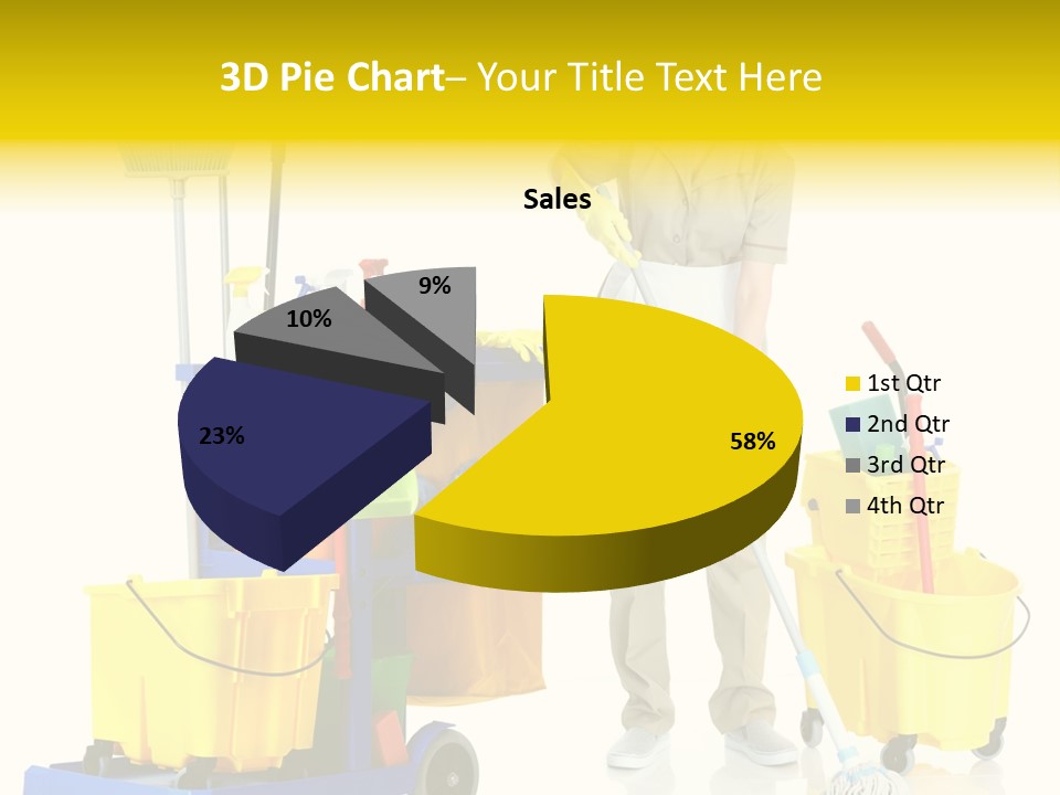 Miss Cheerful Apron PowerPoint Template