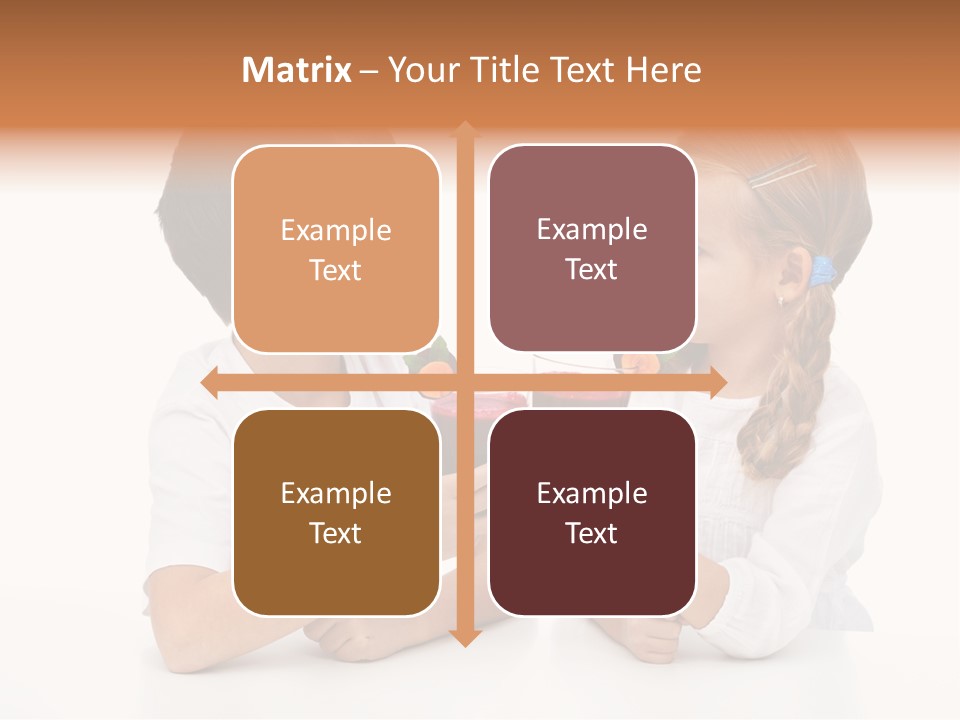 Caucasian People Carrot PowerPoint Template