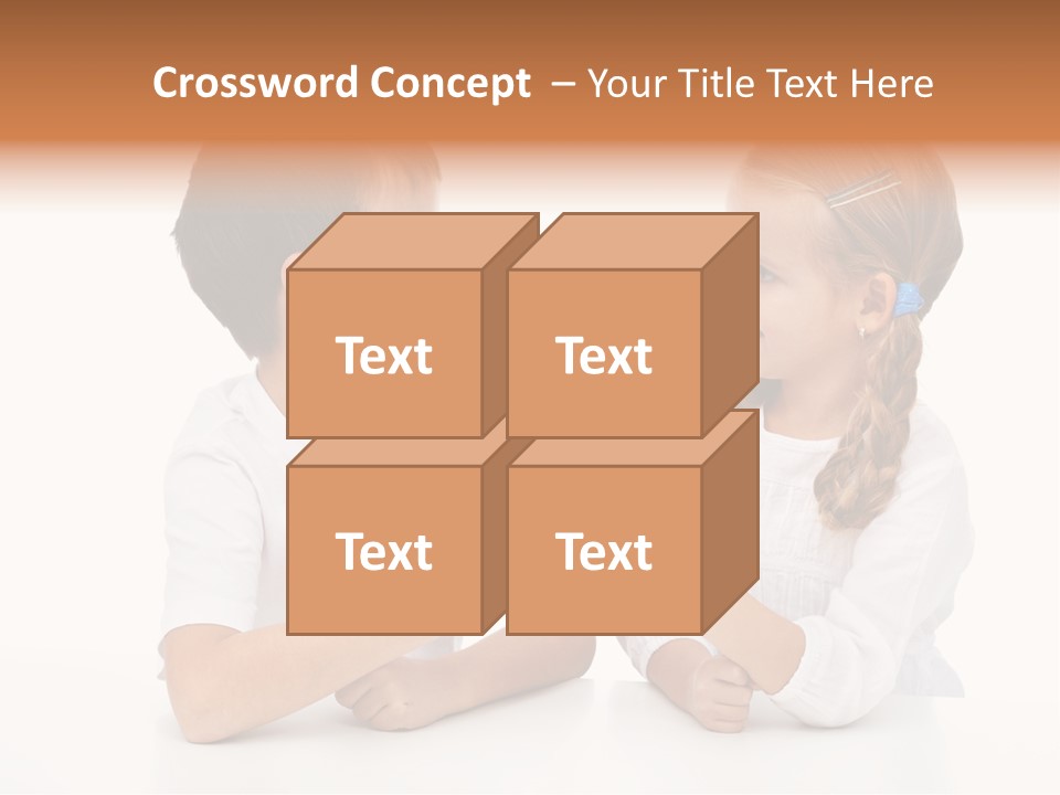 Caucasian People Carrot PowerPoint Template