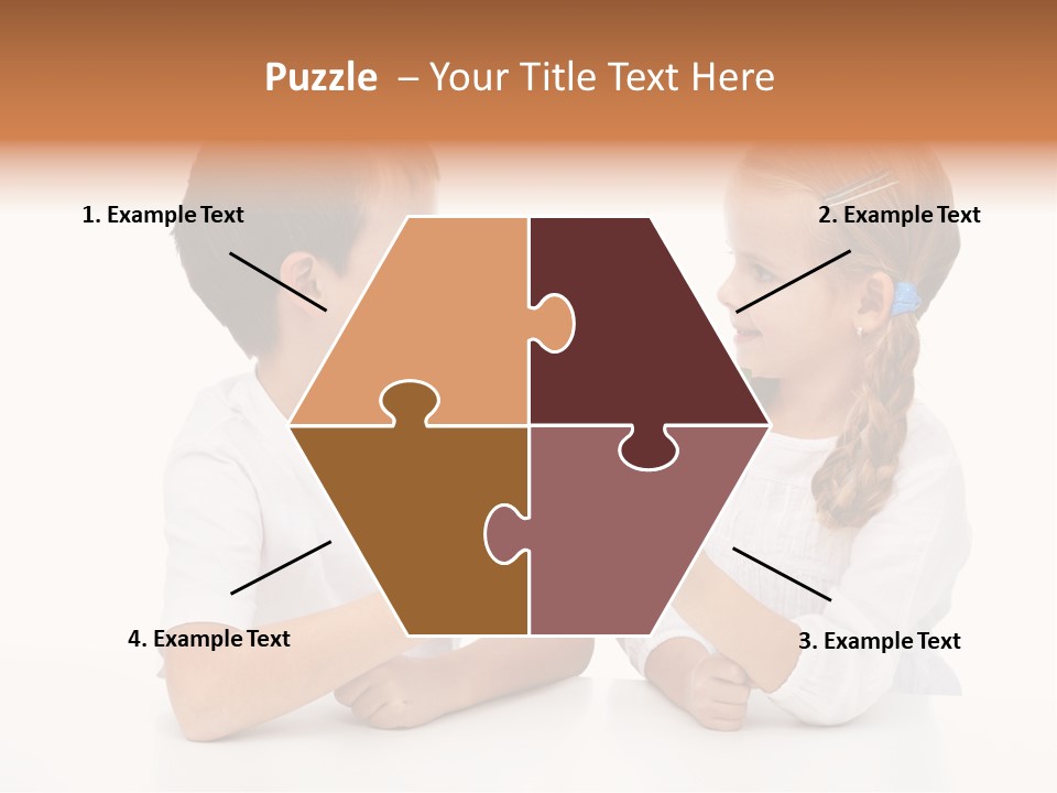 Caucasian People Carrot PowerPoint Template