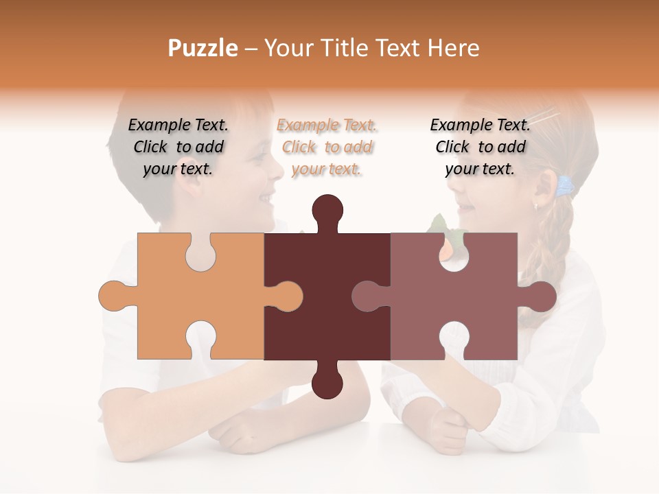 Caucasian People Carrot PowerPoint Template