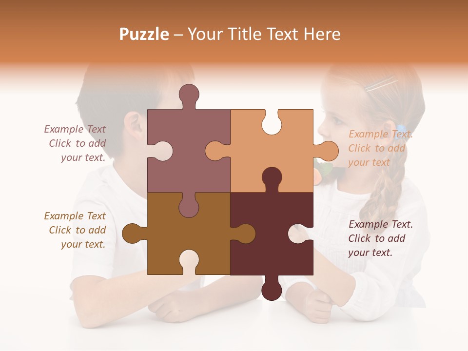 Caucasian People Carrot PowerPoint Template