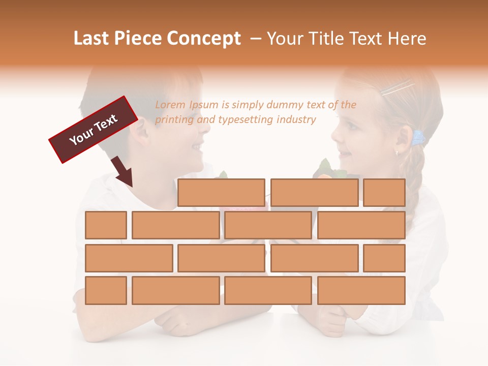 Caucasian People Carrot PowerPoint Template