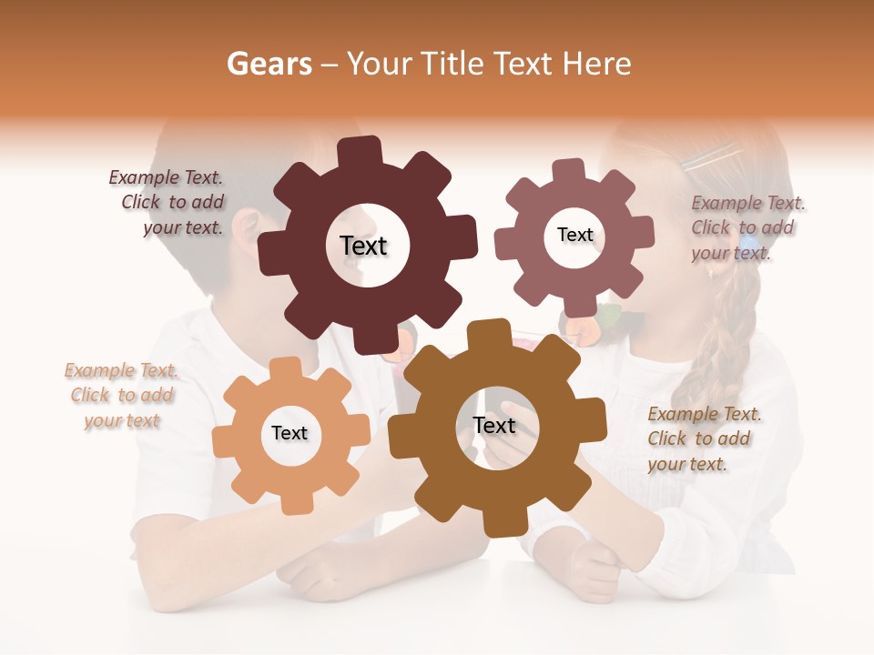 Caucasian People Carrot PowerPoint Template