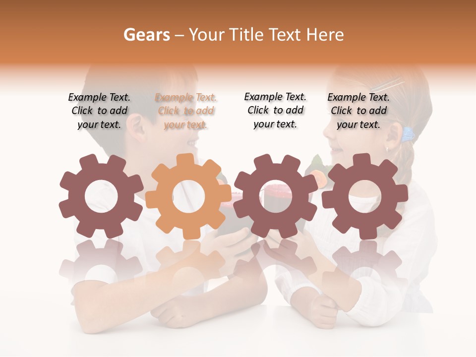 Caucasian People Carrot PowerPoint Template