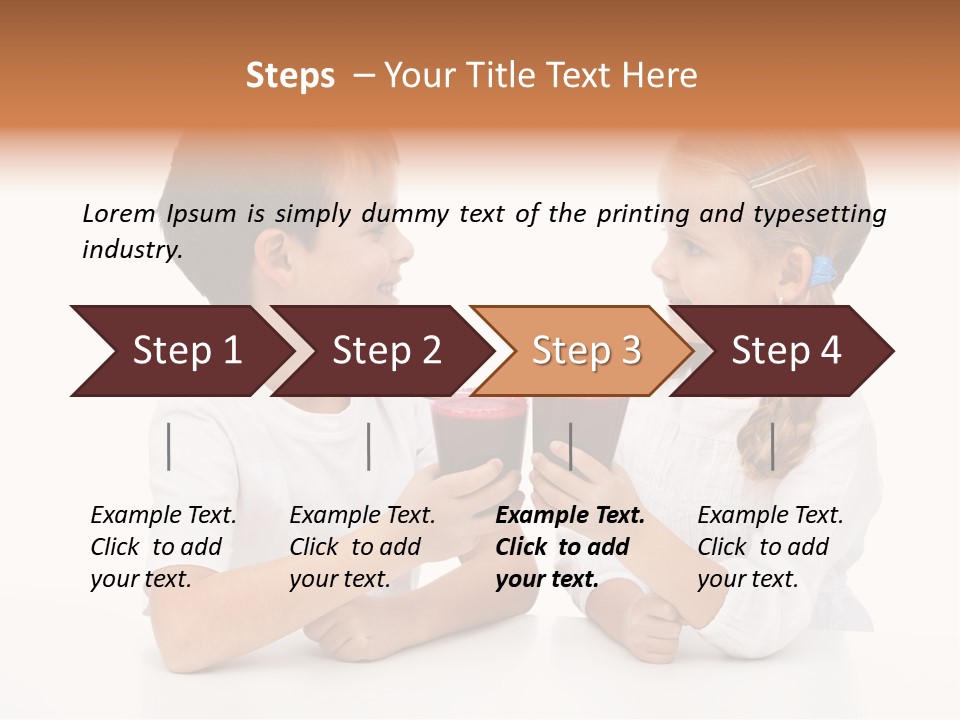 Caucasian People Carrot PowerPoint Template