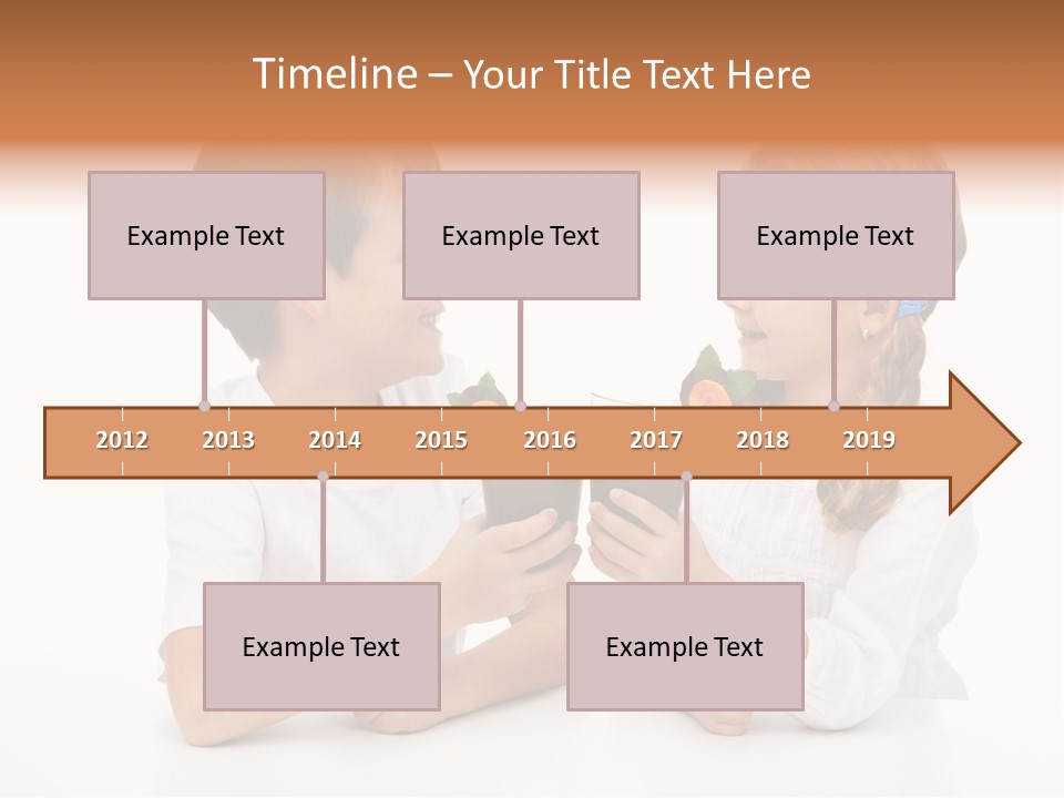 Caucasian People Carrot PowerPoint Template