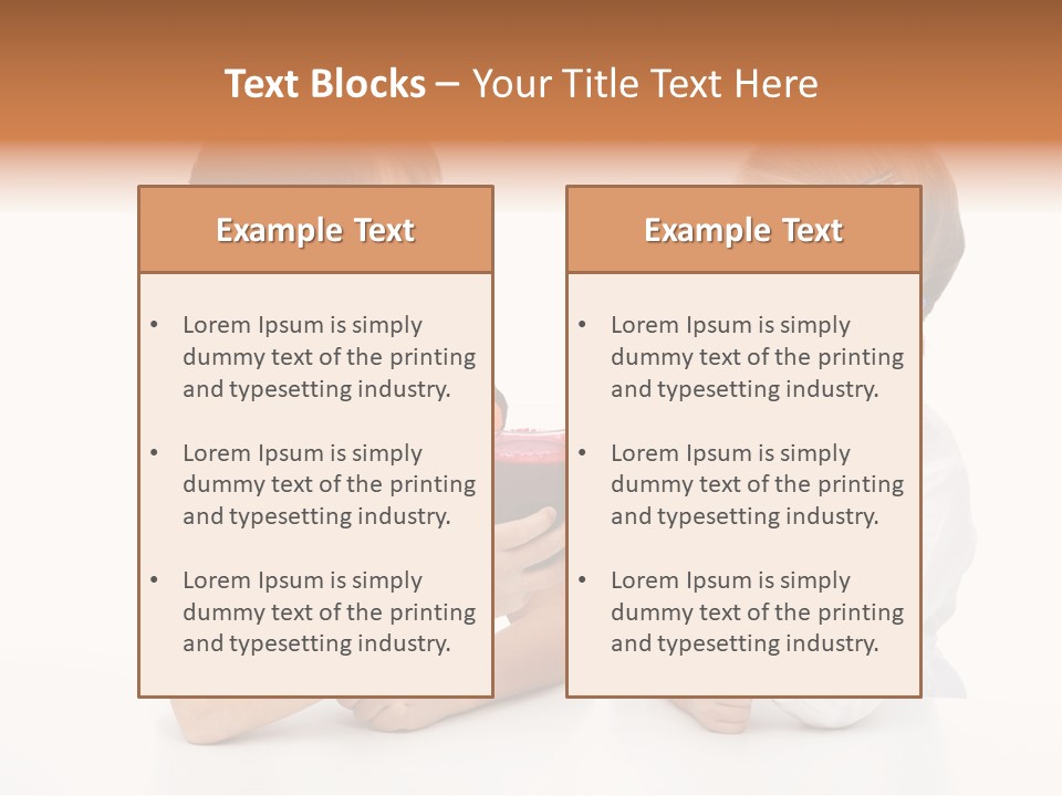 Caucasian People Carrot PowerPoint Template