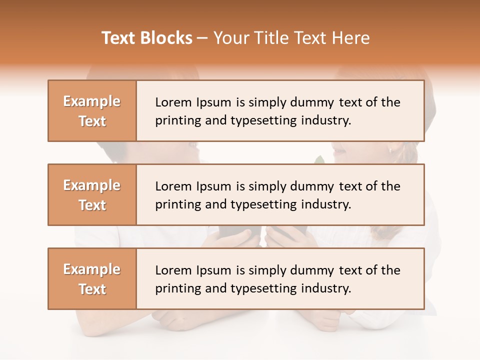 Caucasian People Carrot PowerPoint Template