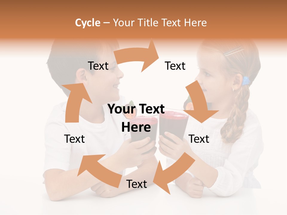 Caucasian People Carrot PowerPoint Template