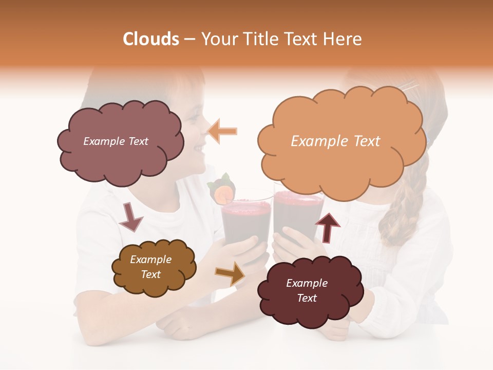 Caucasian People Carrot PowerPoint Template