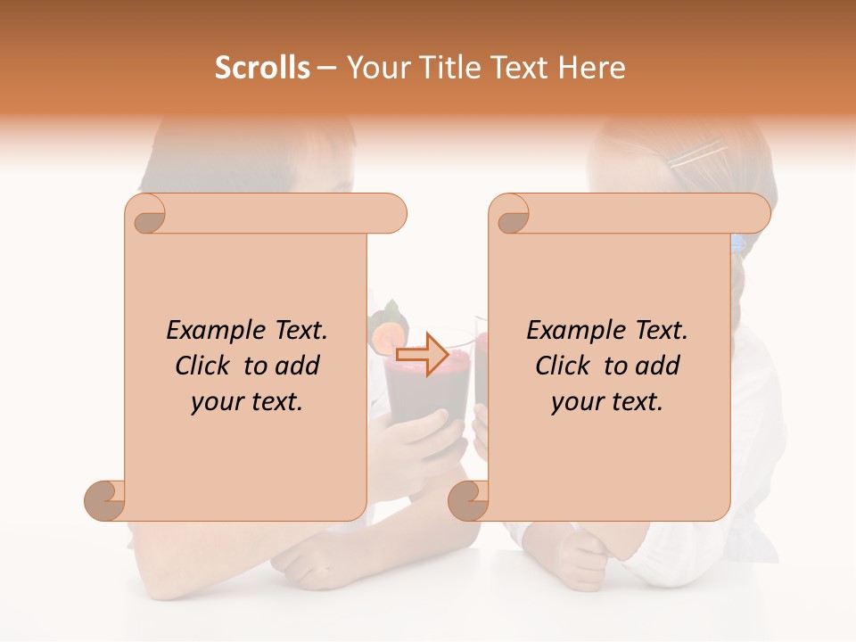 Caucasian People Carrot PowerPoint Template