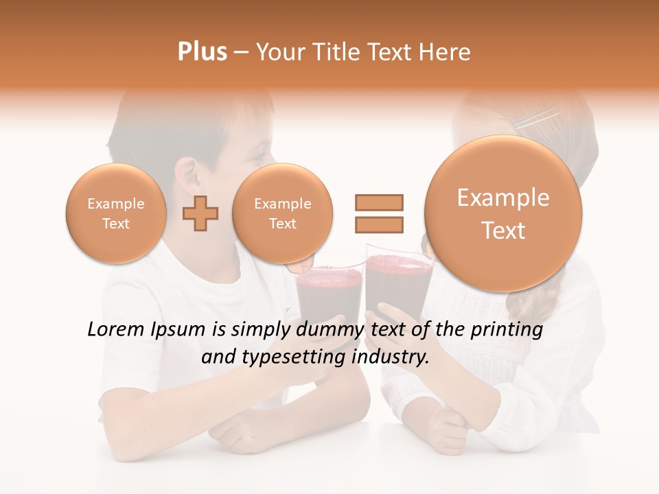 Caucasian People Carrot PowerPoint Template